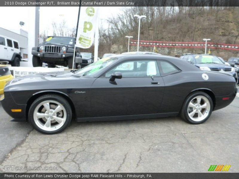 Brilliant Black Crystal Pearl / Dark Slate Gray 2010 Dodge Challenger R/T