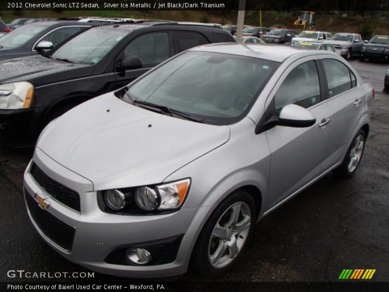 Silver Ice Metallic / Jet Black/Dark Titanium 2012 Chevrolet Sonic LTZ Sedan