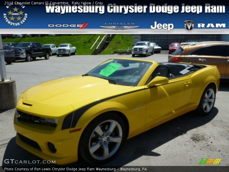 Rally Yellow / Gray 2012 Chevrolet Camaro SS Convertible