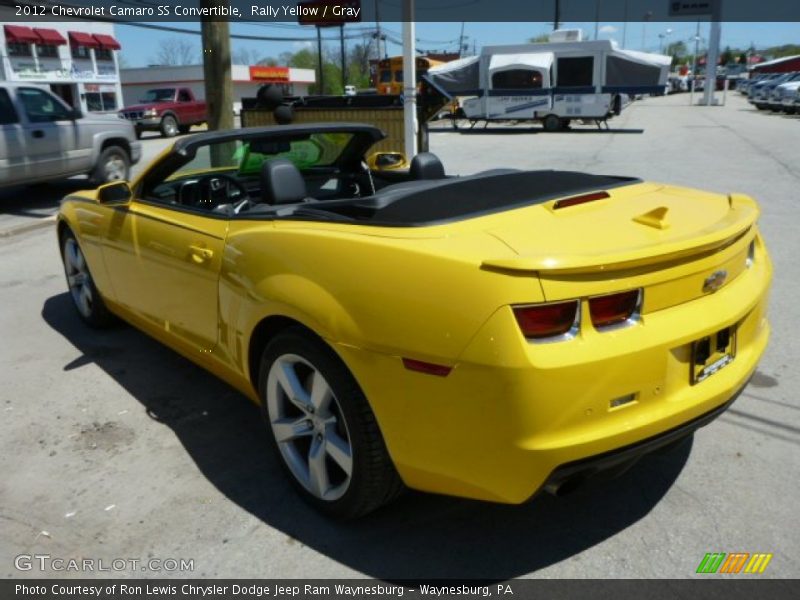 Rally Yellow / Gray 2012 Chevrolet Camaro SS Convertible