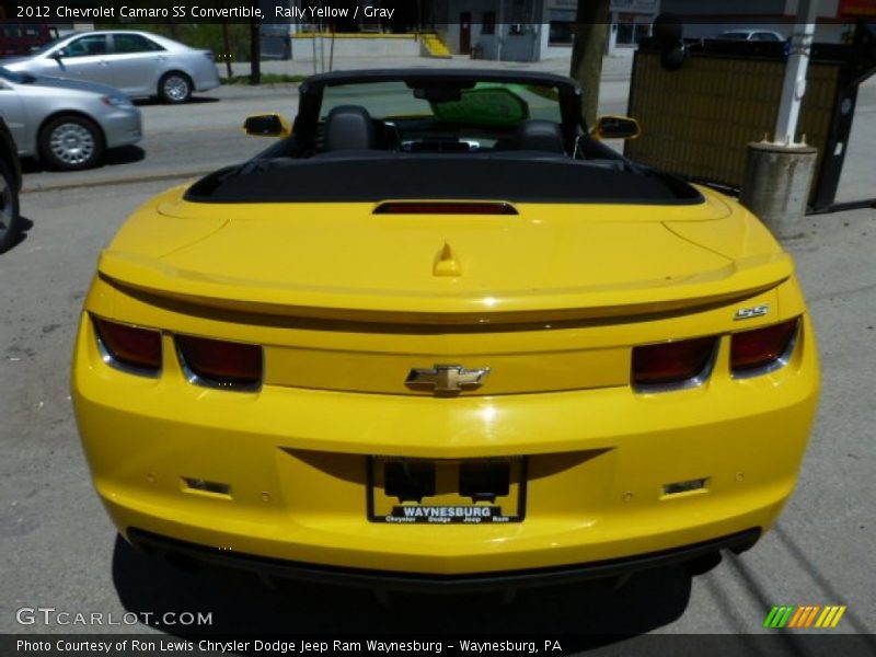 Rally Yellow / Gray 2012 Chevrolet Camaro SS Convertible