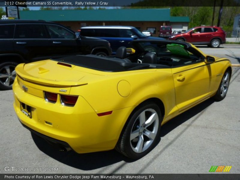 Rally Yellow / Gray 2012 Chevrolet Camaro SS Convertible