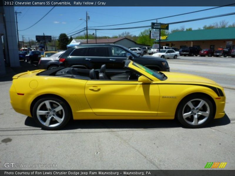 Rally Yellow / Gray 2012 Chevrolet Camaro SS Convertible