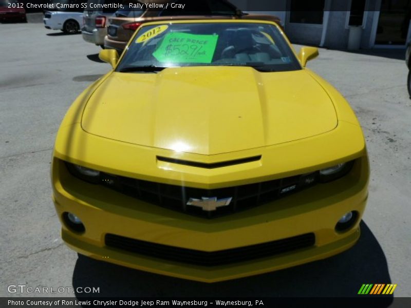 Rally Yellow / Gray 2012 Chevrolet Camaro SS Convertible