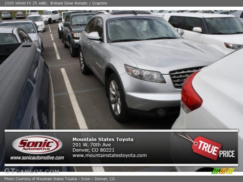 Brilliant Silver Metallic / Graphite 2005 Infiniti FX 35 AWD