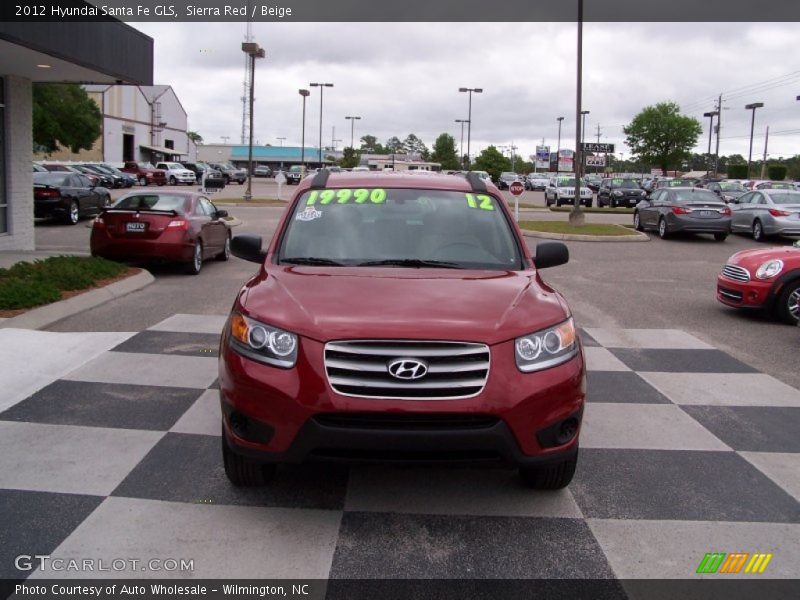 Sierra Red / Beige 2012 Hyundai Santa Fe GLS
