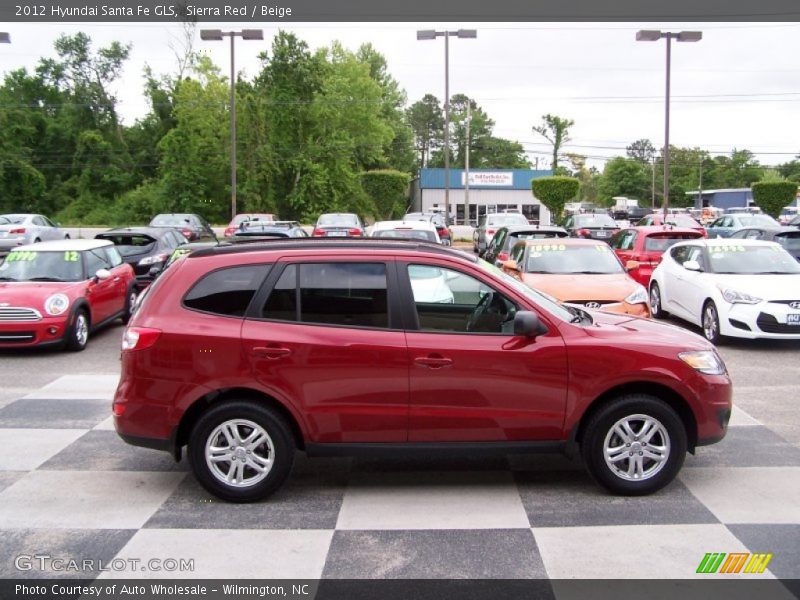 Sierra Red / Beige 2012 Hyundai Santa Fe GLS