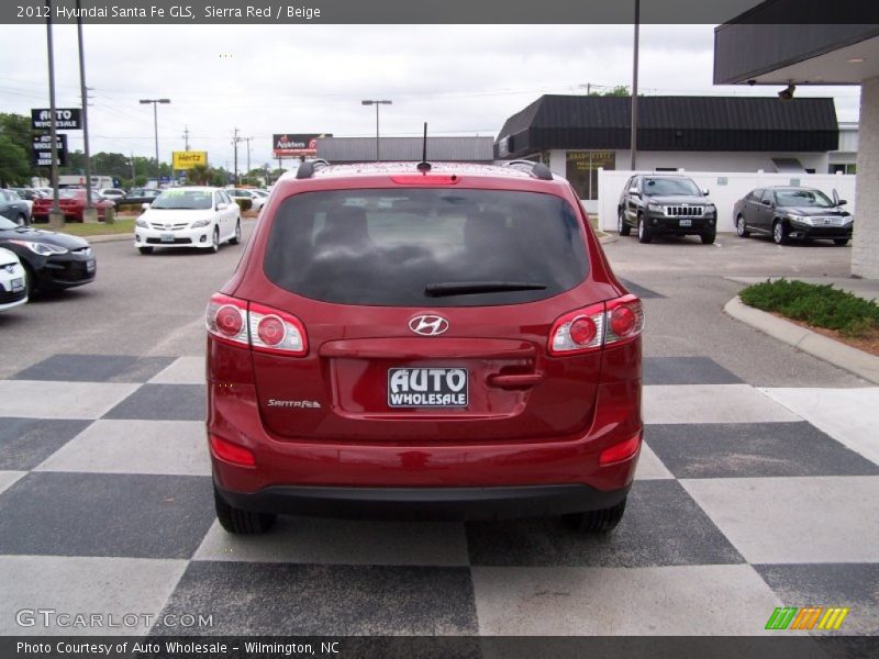 Sierra Red / Beige 2012 Hyundai Santa Fe GLS