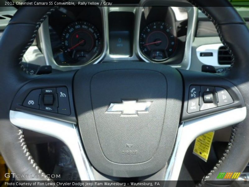 Rally Yellow / Gray 2012 Chevrolet Camaro SS Convertible