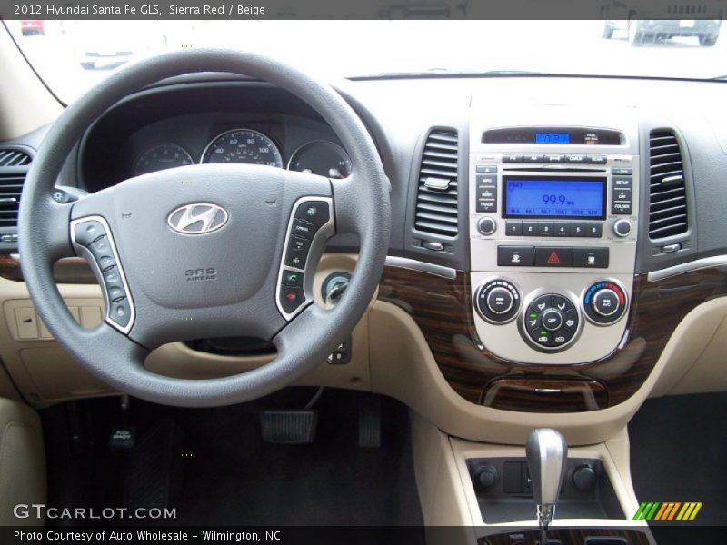 Sierra Red / Beige 2012 Hyundai Santa Fe GLS