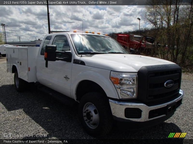 Oxford White / Steel 2013 Ford F350 Super Duty XL SuperCab 4x4 Utility Truck