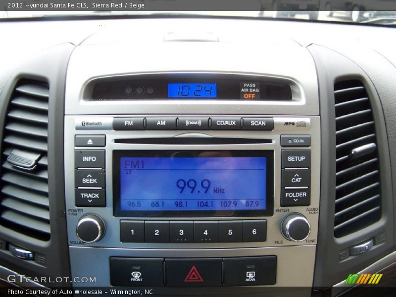 Sierra Red / Beige 2012 Hyundai Santa Fe GLS