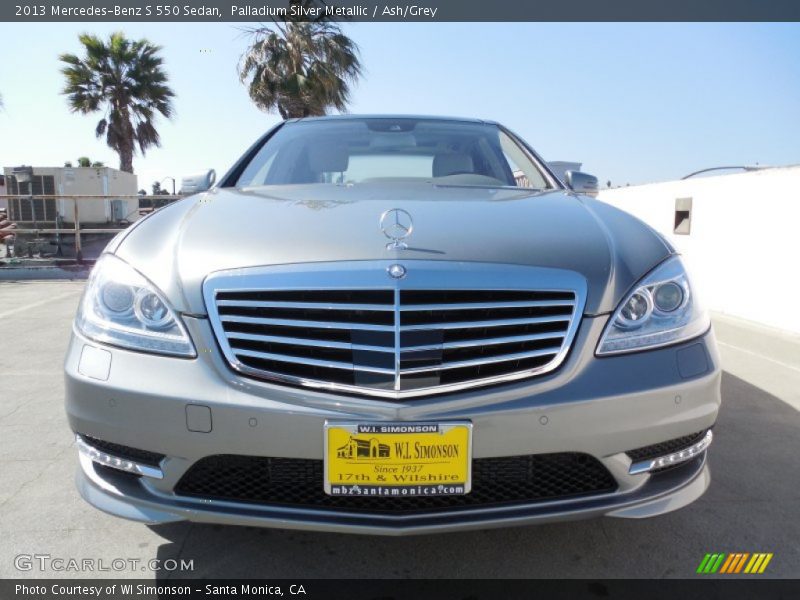 Palladium Silver Metallic / Ash/Grey 2013 Mercedes-Benz S 550 Sedan
