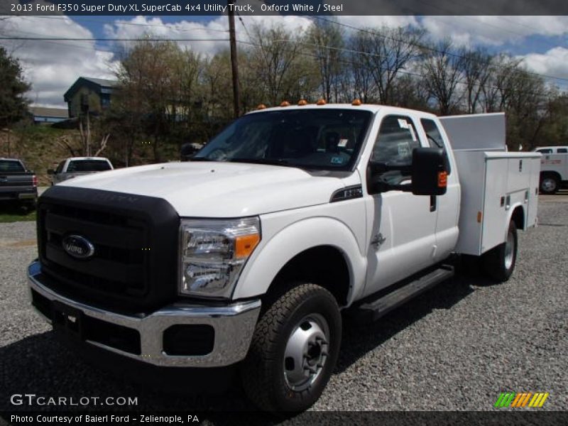 Oxford White / Steel 2013 Ford F350 Super Duty XL SuperCab 4x4 Utility Truck