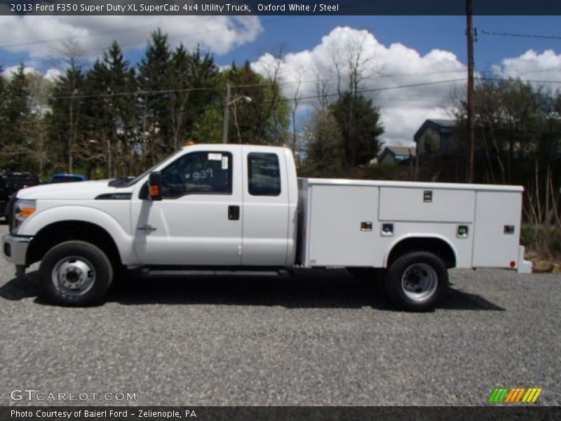 Oxford White / Steel 2013 Ford F350 Super Duty XL SuperCab 4x4 Utility Truck