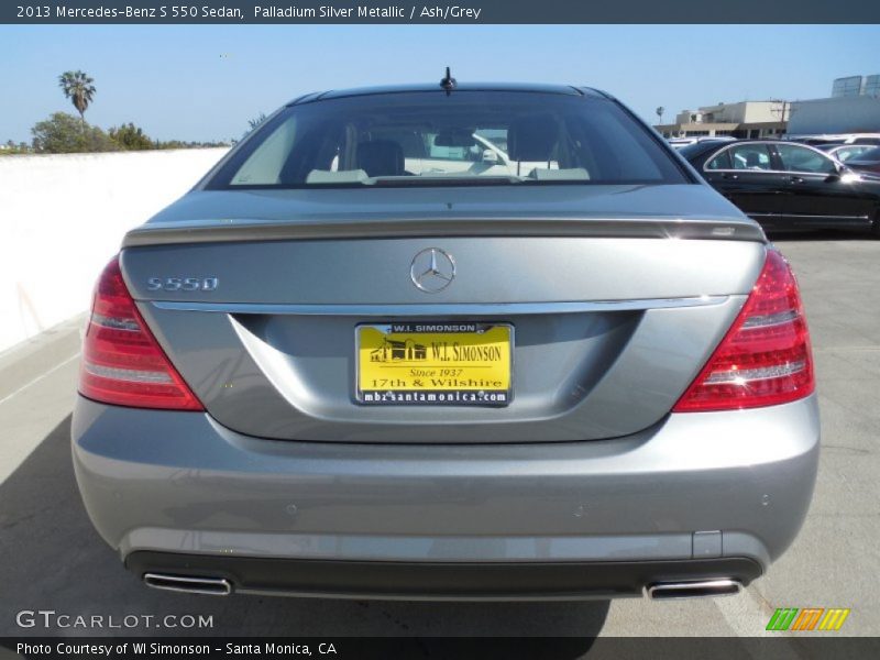 Palladium Silver Metallic / Ash/Grey 2013 Mercedes-Benz S 550 Sedan