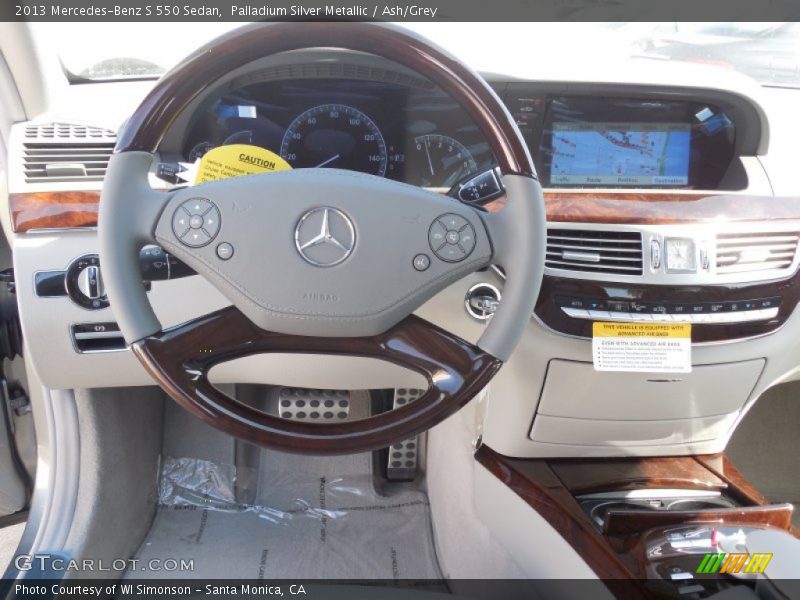 Palladium Silver Metallic / Ash/Grey 2013 Mercedes-Benz S 550 Sedan