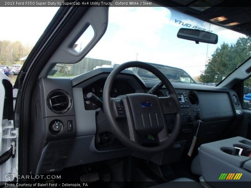 Oxford White / Steel 2013 Ford F350 Super Duty XL SuperCab 4x4 Utility Truck