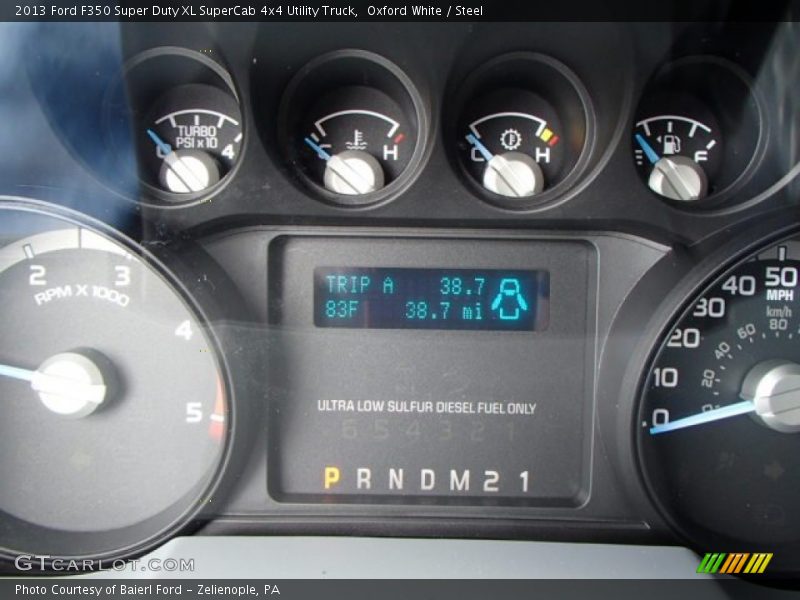 Oxford White / Steel 2013 Ford F350 Super Duty XL SuperCab 4x4 Utility Truck