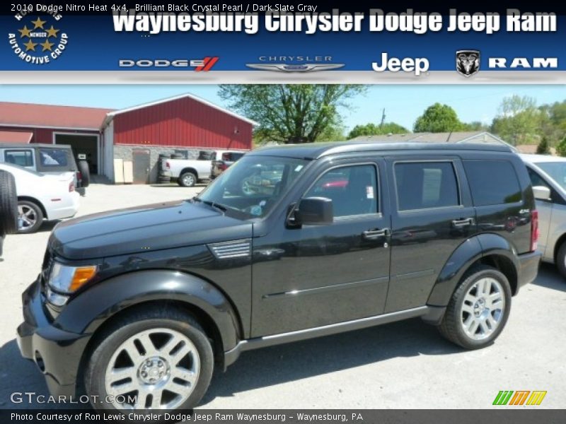 Brilliant Black Crystal Pearl / Dark Slate Gray 2010 Dodge Nitro Heat 4x4