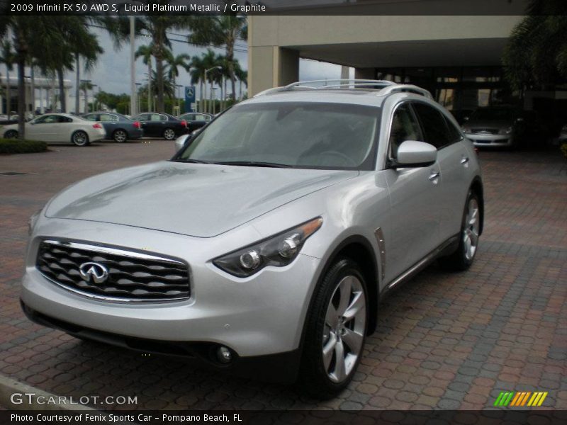 Liquid Platinum Metallic / Graphite 2009 Infiniti FX 50 AWD S