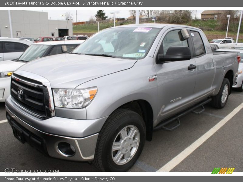 Silver Sky Metallic / Graphite Gray 2010 Toyota Tundra SR5 Double Cab 4x4