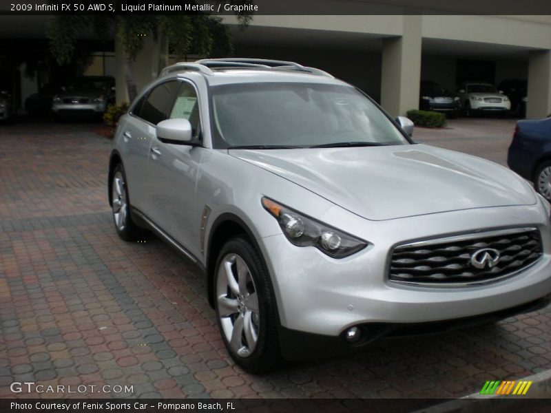 Liquid Platinum Metallic / Graphite 2009 Infiniti FX 50 AWD S
