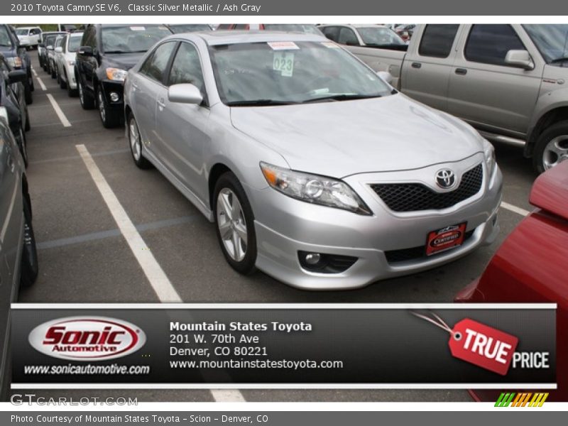 Classic Silver Metallic / Ash Gray 2010 Toyota Camry SE V6