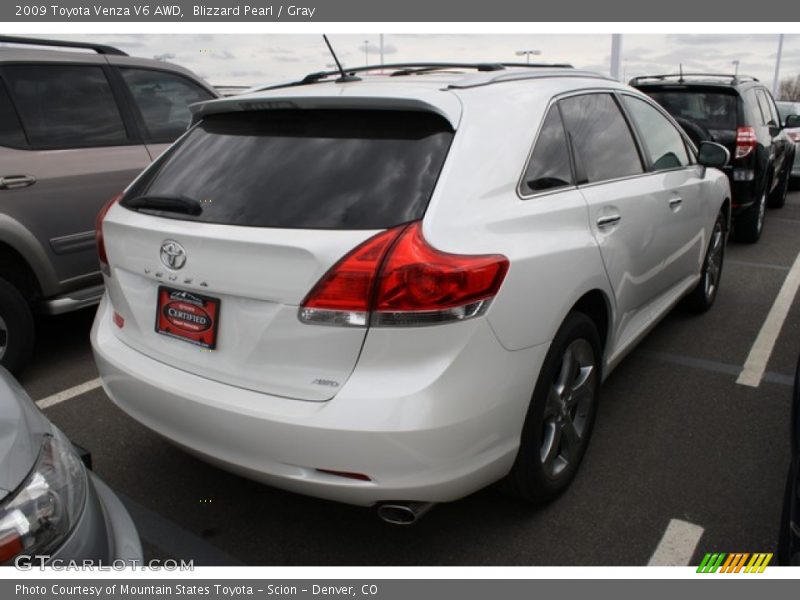Blizzard Pearl / Gray 2009 Toyota Venza V6 AWD