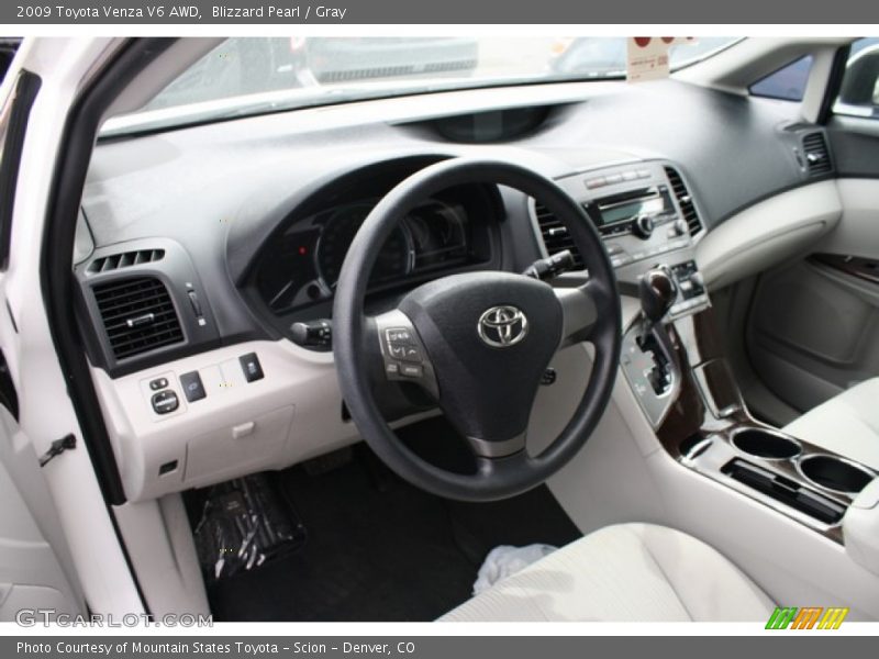 Blizzard Pearl / Gray 2009 Toyota Venza V6 AWD