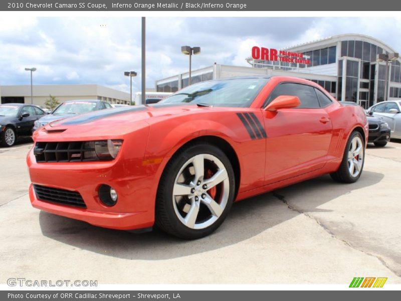 Inferno Orange Metallic / Black/Inferno Orange 2010 Chevrolet Camaro SS Coupe