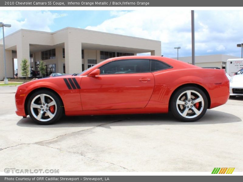 Inferno Orange Metallic / Black/Inferno Orange 2010 Chevrolet Camaro SS Coupe