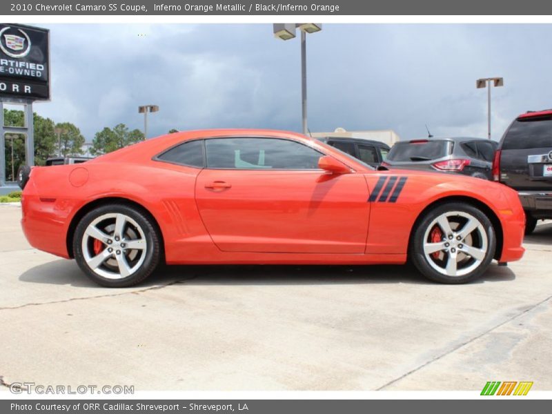 Inferno Orange Metallic / Black/Inferno Orange 2010 Chevrolet Camaro SS Coupe