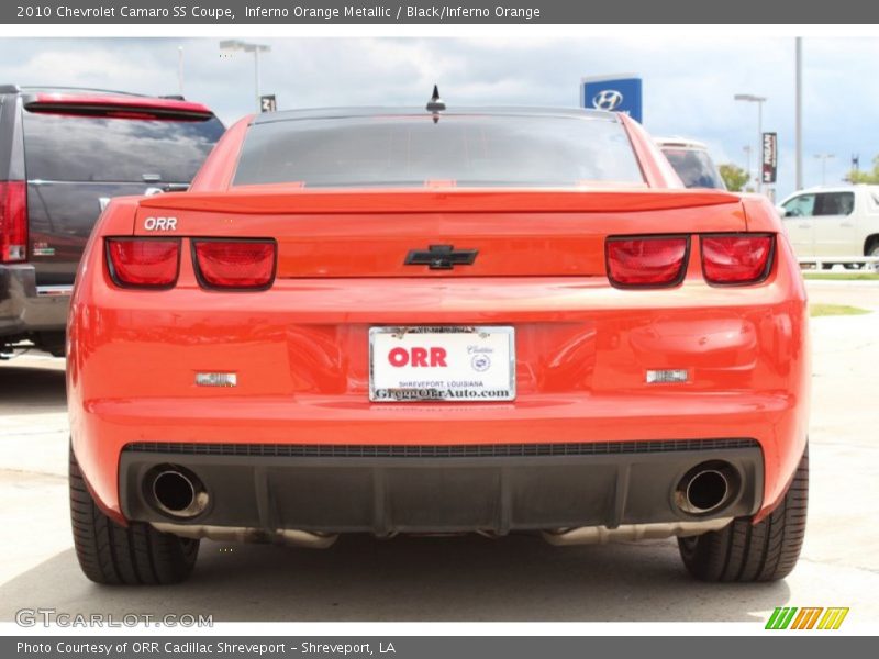 Inferno Orange Metallic / Black/Inferno Orange 2010 Chevrolet Camaro SS Coupe