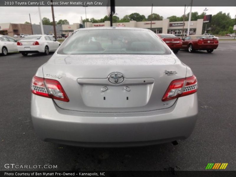 Classic Silver Metallic / Ash Gray 2010 Toyota Camry LE