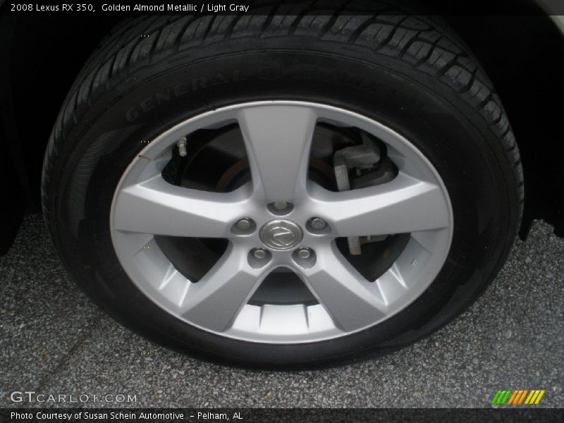 Golden Almond Metallic / Light Gray 2008 Lexus RX 350