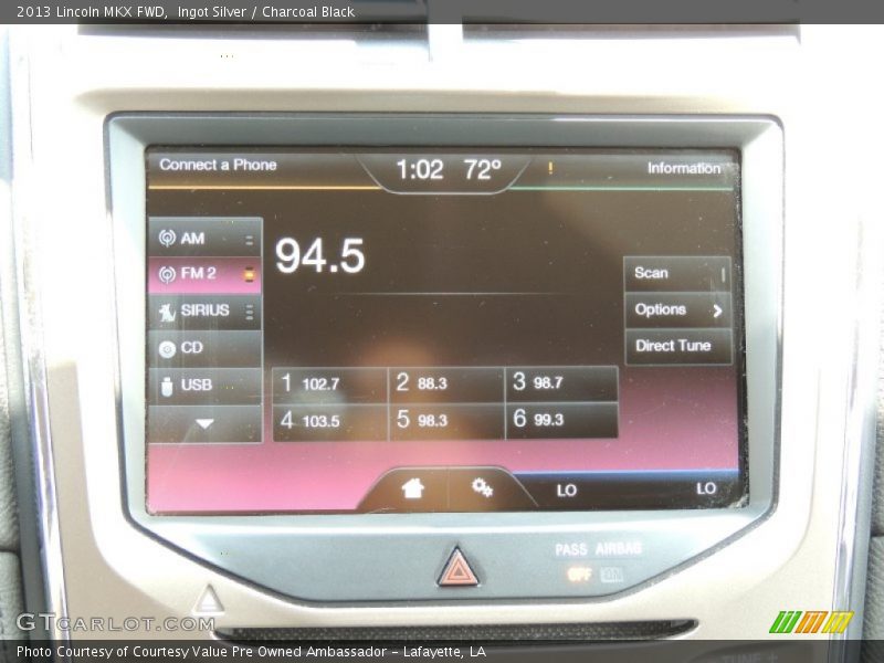 Ingot Silver / Charcoal Black 2013 Lincoln MKX FWD