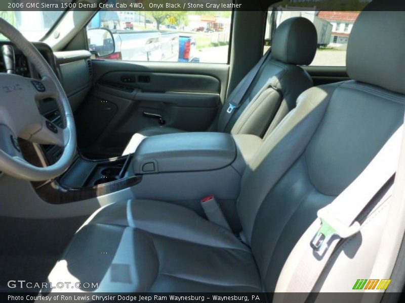 Onyx Black / Stone Gray leather 2006 GMC Sierra 1500 Denali Crew Cab 4WD