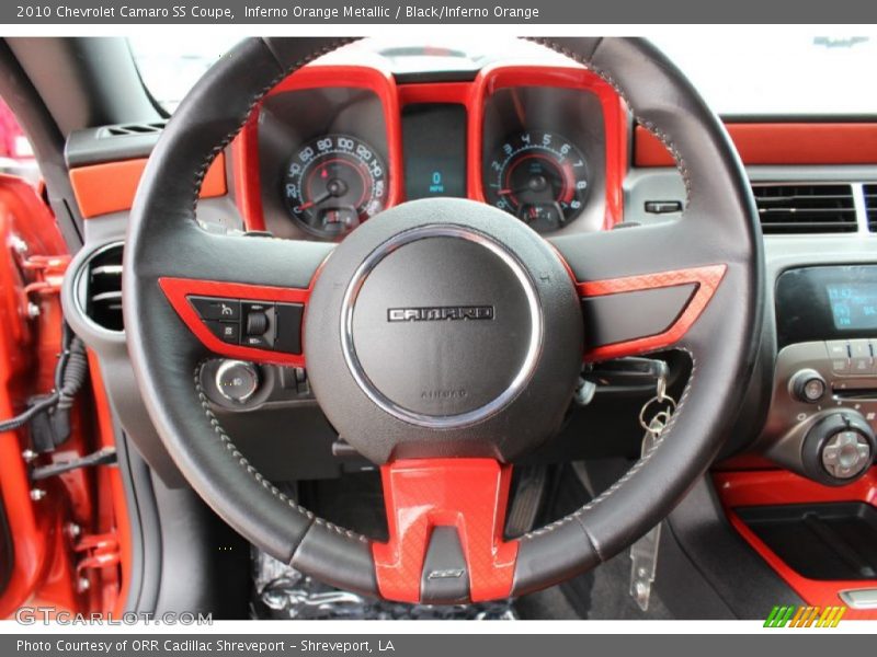 Inferno Orange Metallic / Black/Inferno Orange 2010 Chevrolet Camaro SS Coupe