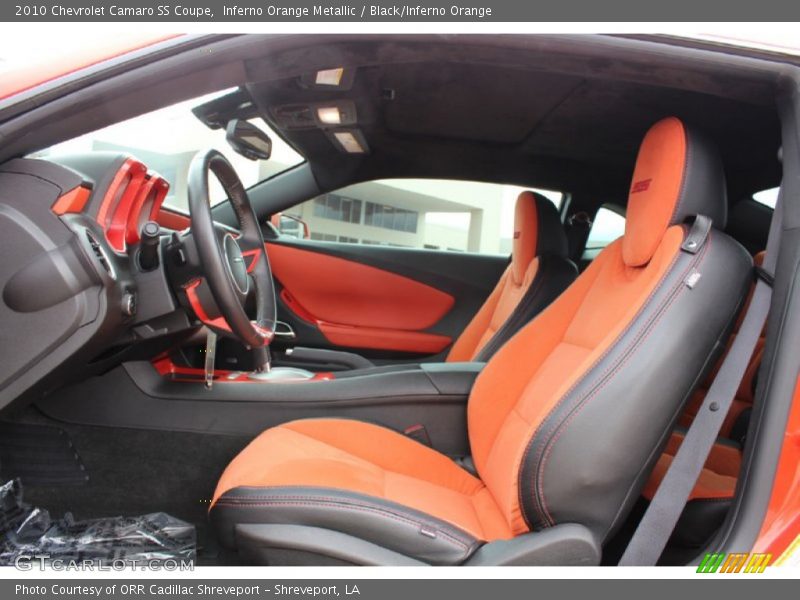 Inferno Orange Metallic / Black/Inferno Orange 2010 Chevrolet Camaro SS Coupe