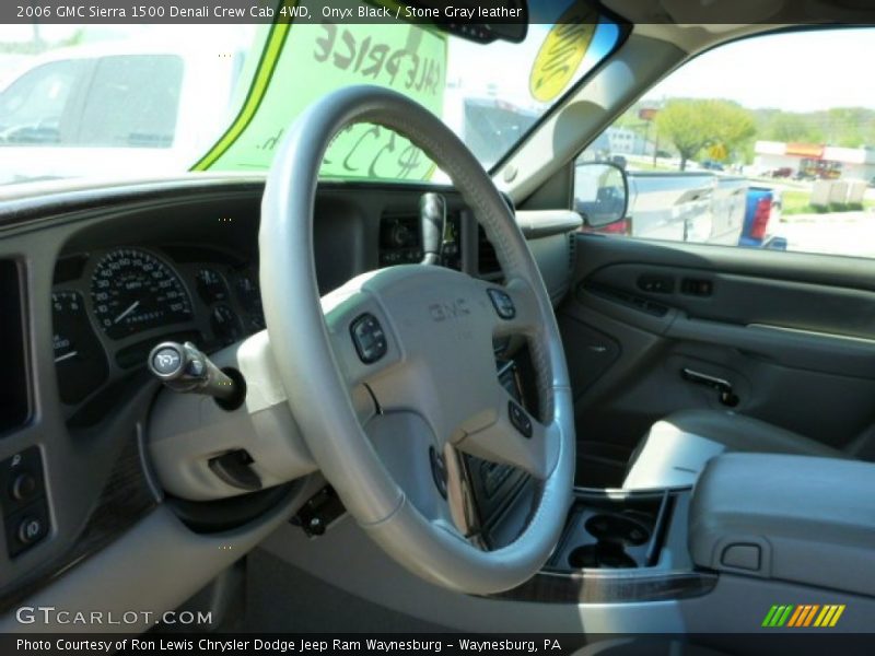 Onyx Black / Stone Gray leather 2006 GMC Sierra 1500 Denali Crew Cab 4WD