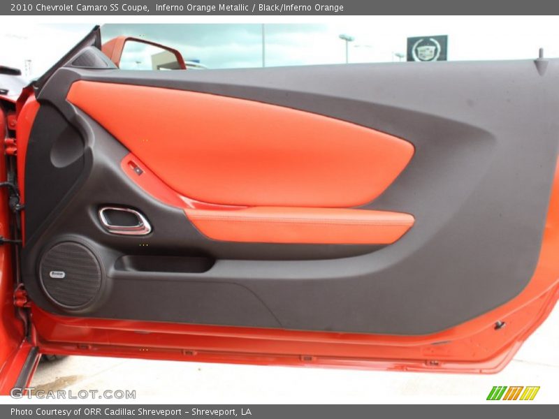 Inferno Orange Metallic / Black/Inferno Orange 2010 Chevrolet Camaro SS Coupe