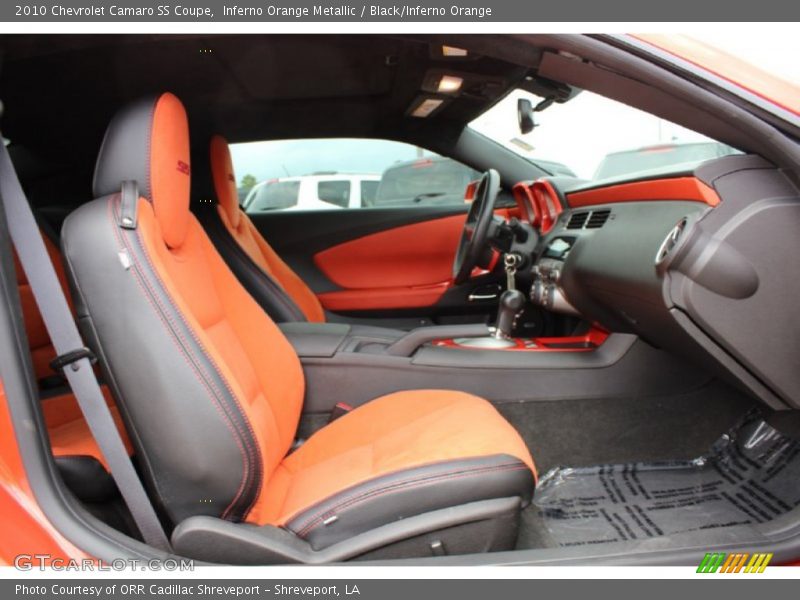 Inferno Orange Metallic / Black/Inferno Orange 2010 Chevrolet Camaro SS Coupe