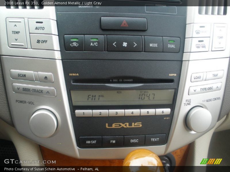 Golden Almond Metallic / Light Gray 2008 Lexus RX 350