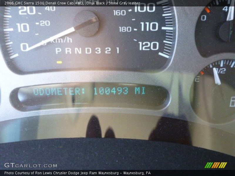 Onyx Black / Stone Gray leather 2006 GMC Sierra 1500 Denali Crew Cab 4WD