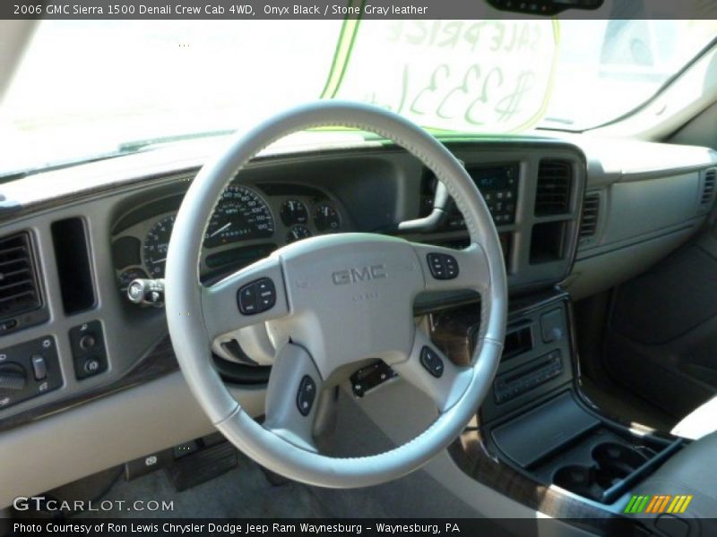 Onyx Black / Stone Gray leather 2006 GMC Sierra 1500 Denali Crew Cab 4WD
