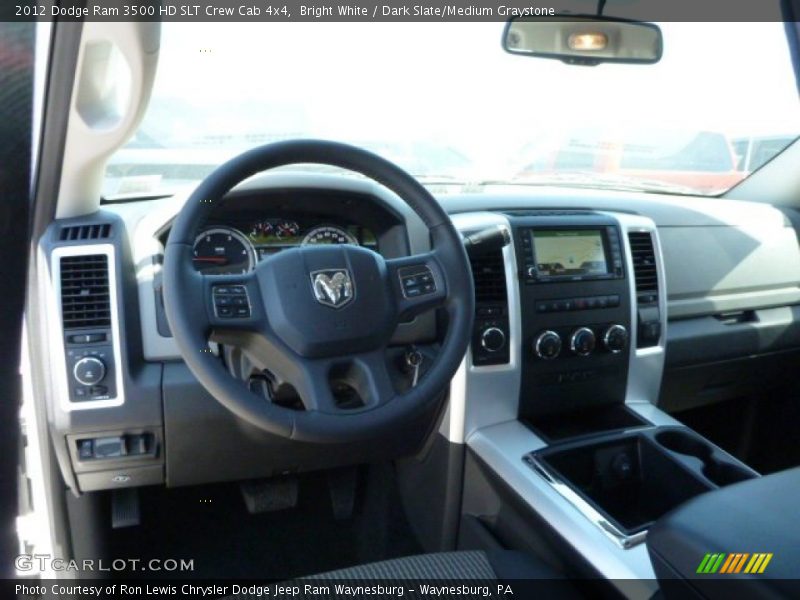 Bright White / Dark Slate/Medium Graystone 2012 Dodge Ram 3500 HD SLT Crew Cab 4x4
