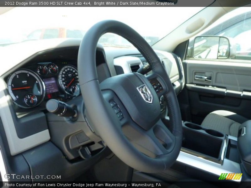 Bright White / Dark Slate/Medium Graystone 2012 Dodge Ram 3500 HD SLT Crew Cab 4x4