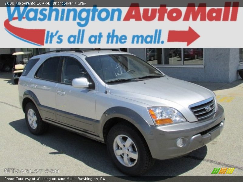 Bright Silver / Gray 2008 Kia Sorento EX 4x4
