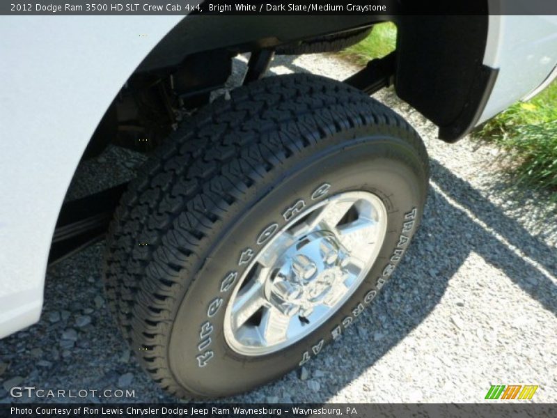 Bright White / Dark Slate/Medium Graystone 2012 Dodge Ram 3500 HD SLT Crew Cab 4x4